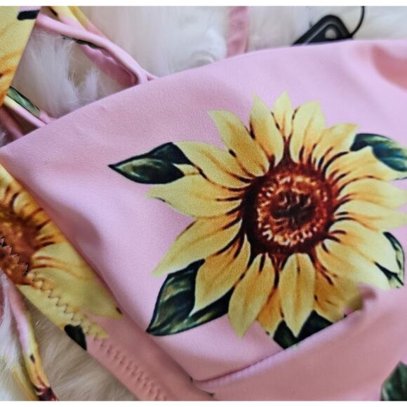 Zaful Sunflower and Maroon Cheeky Bikini Sz 8 New - Picture 5 of 5